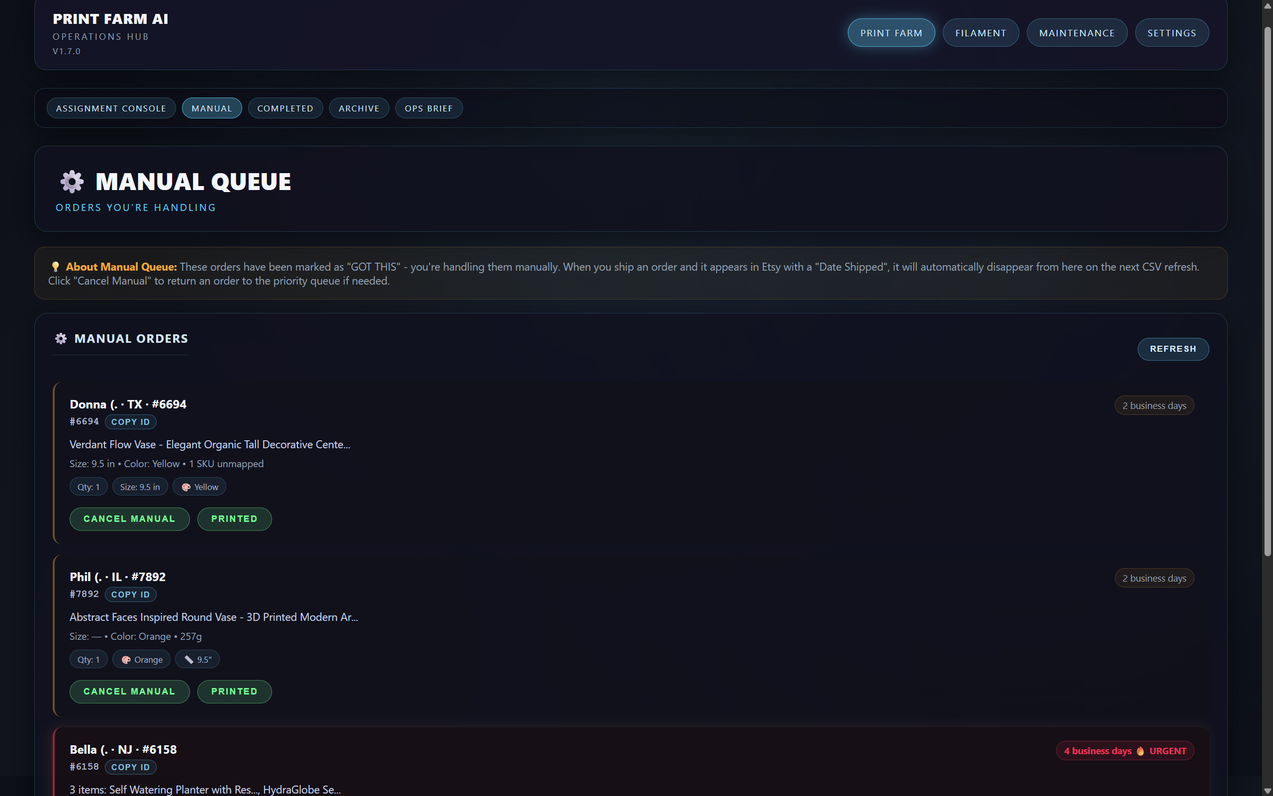Manual Queue screenshot