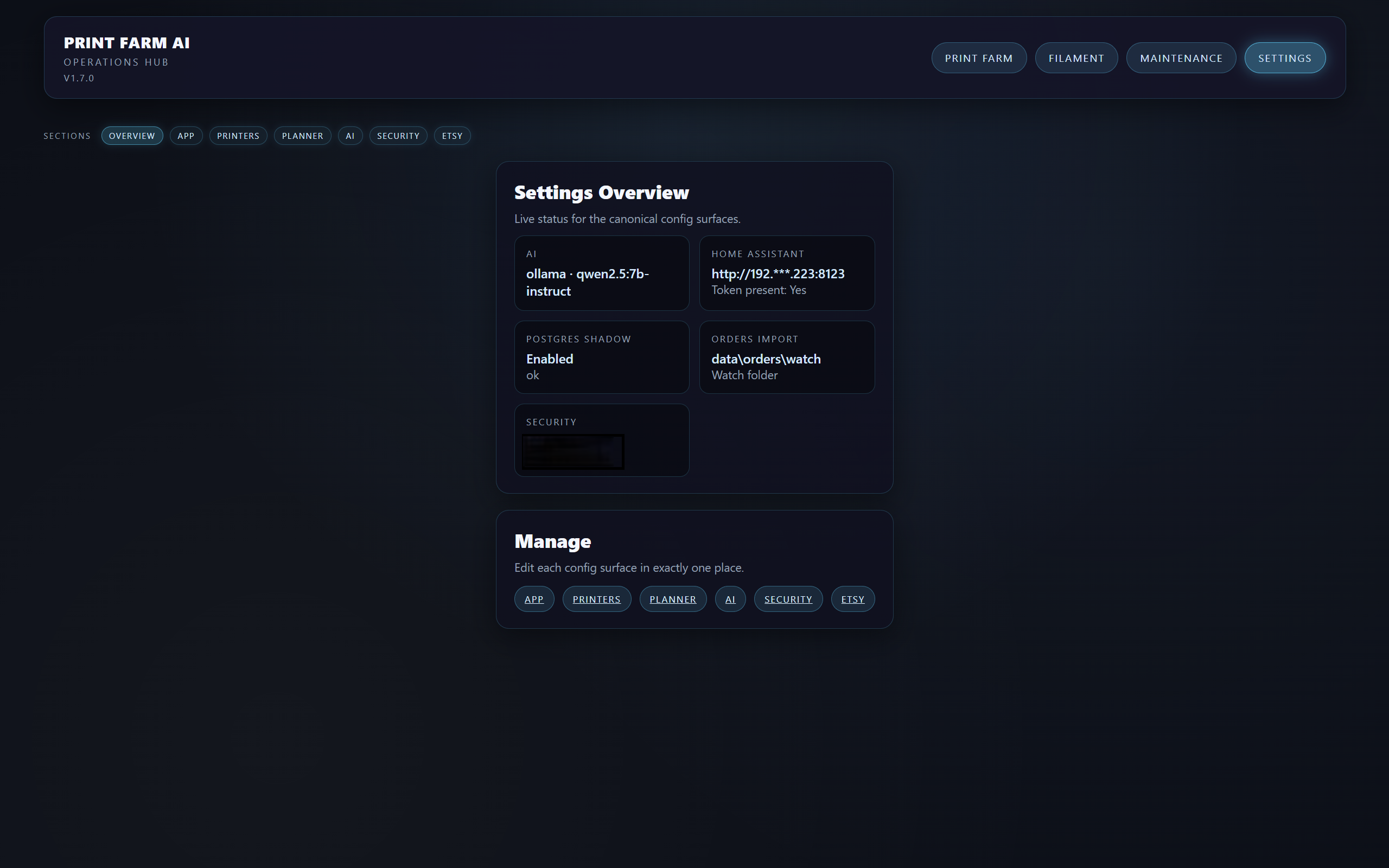 System Settings screenshot